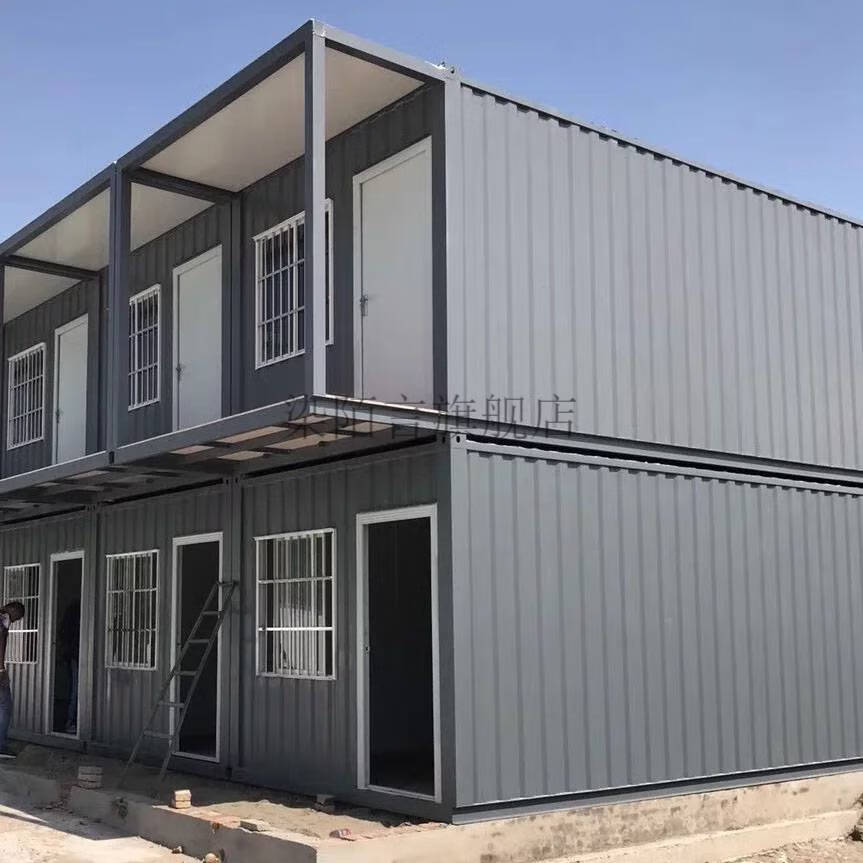 简易房子可住人 防火住人集装箱房屋定制大波纹彩钢板高端移动房子