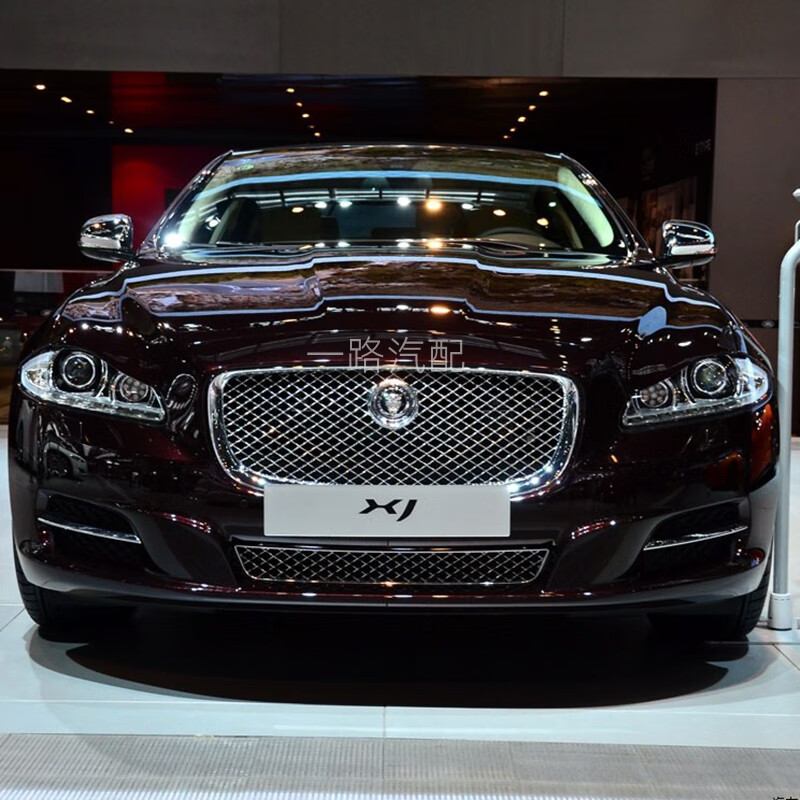 适用捷豹xf xfl xel xj f-pace中网改装前脸格栅钢琴黑电镀碳纤维 10