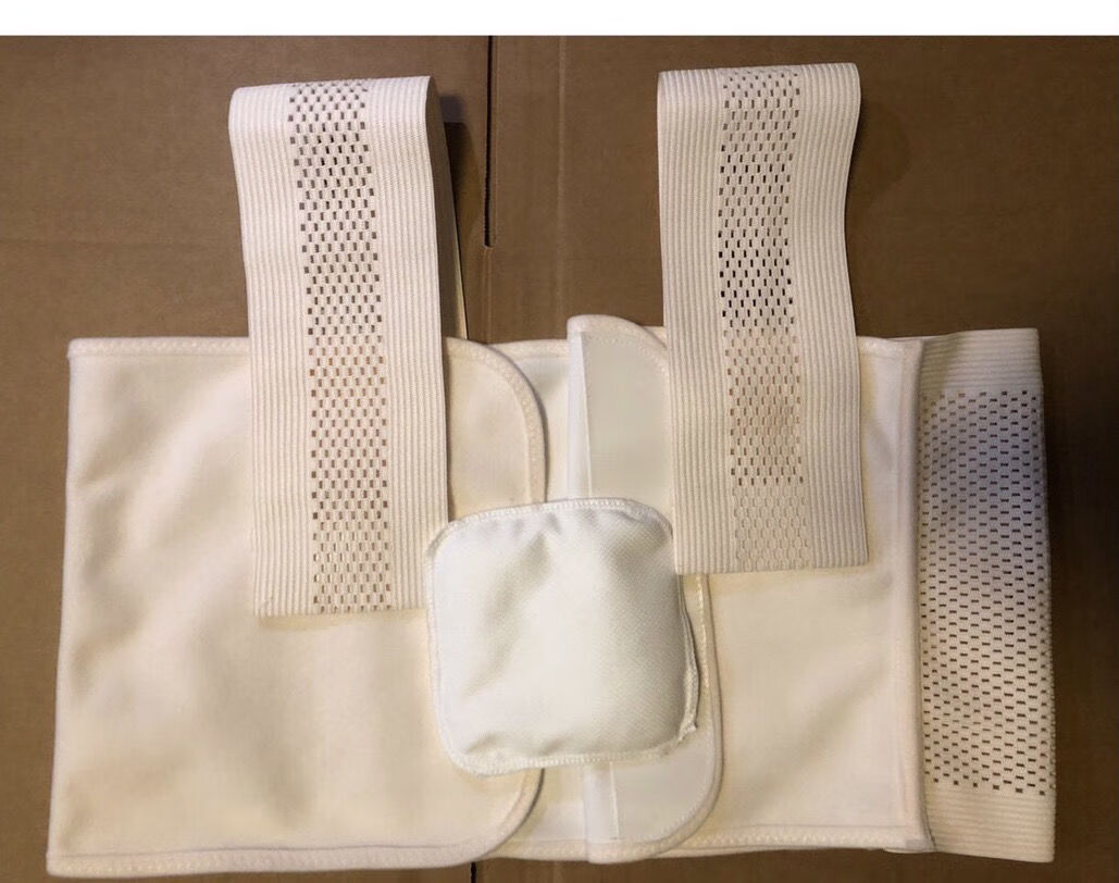 乳腺手术后压力绷带加压绷带胸部固定乳腺胸带 m 乳白色【图片 价格