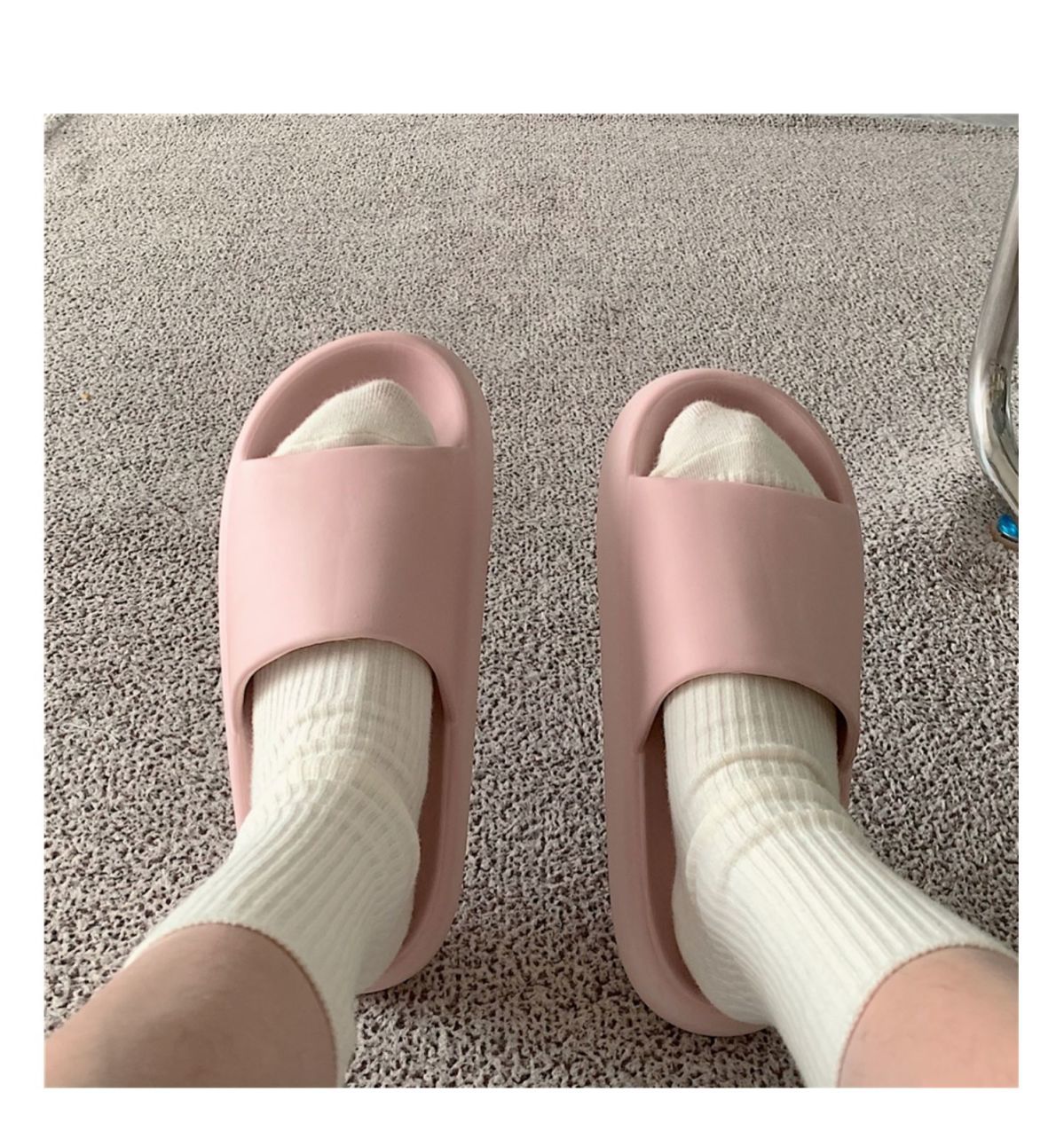 屎感拖鞋网红ins潮时尚居家eva防滑拖鞋男女夏可外穿沙滩凉拖白色3637