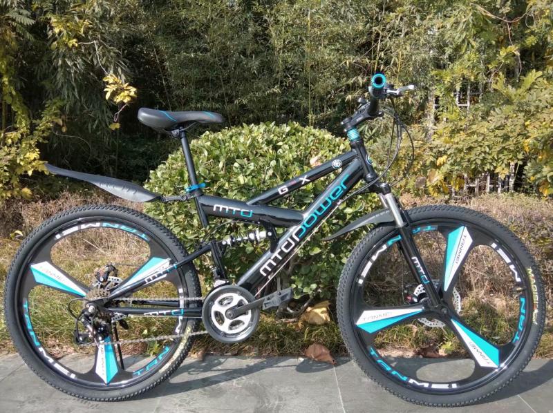 崔克 蝴蝶自行车山地车成人自行车男女变速山地自行车双碟刹越野减震