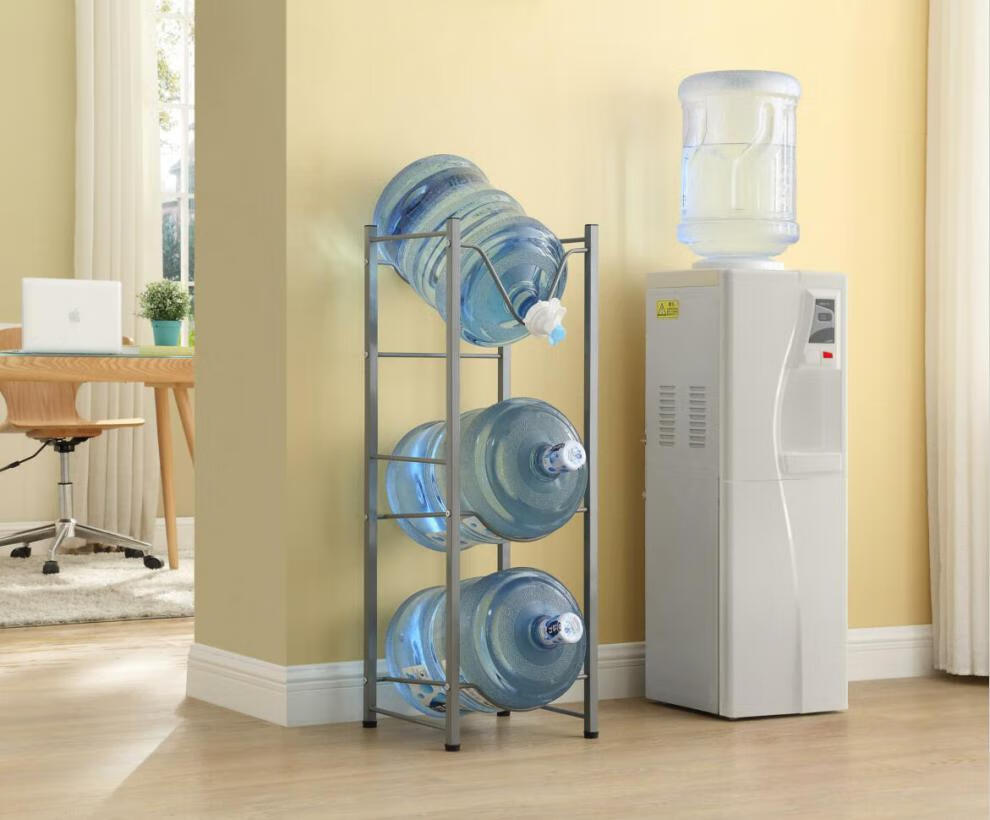 架三层倒置饮水机桶装水纯净水桶支架,办公室饮水桶架子,新水桶架厨房