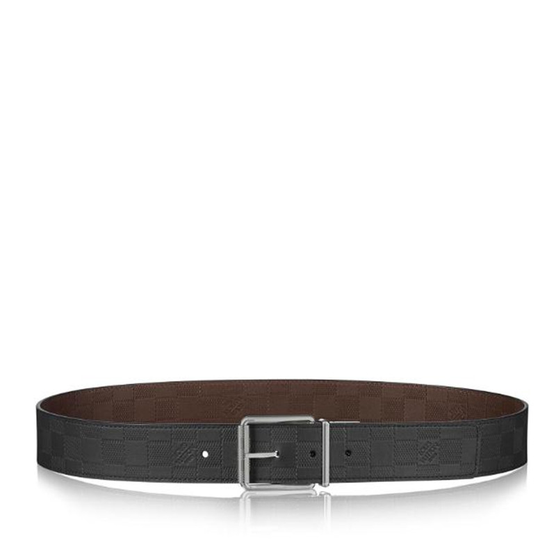 【七夕好礼】lv男皮带腰带皮革里衬针扣m9150u(售磬) 黑色 85