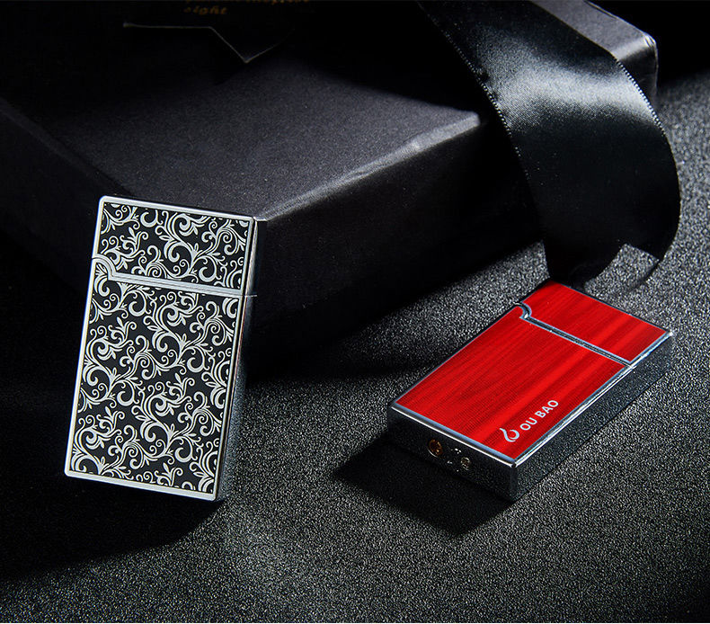 魔术金属同款打火机直冲防风钢音朗声打火机男友网红款 朗声款金黑