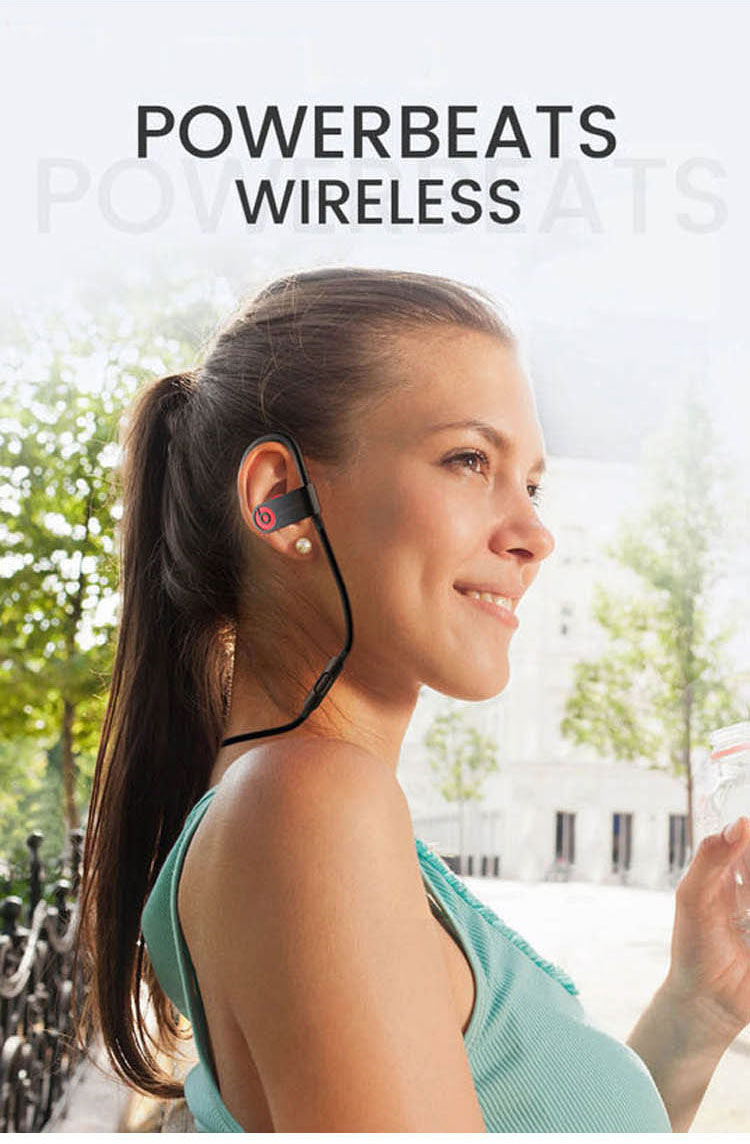 beats power3入耳式无线蓝牙耳机魔音运动挂耳式pb3苹果耳机 电光蓝