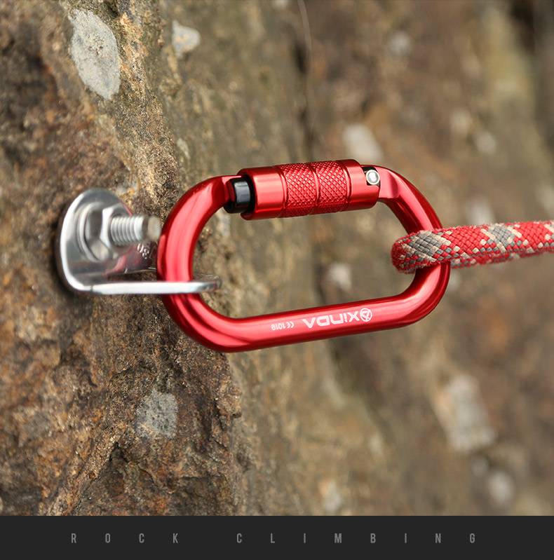 o型自动锁扣 欣达o型主锁户外攀岩装备登山扣自动锁攀登挂钩安钩承重