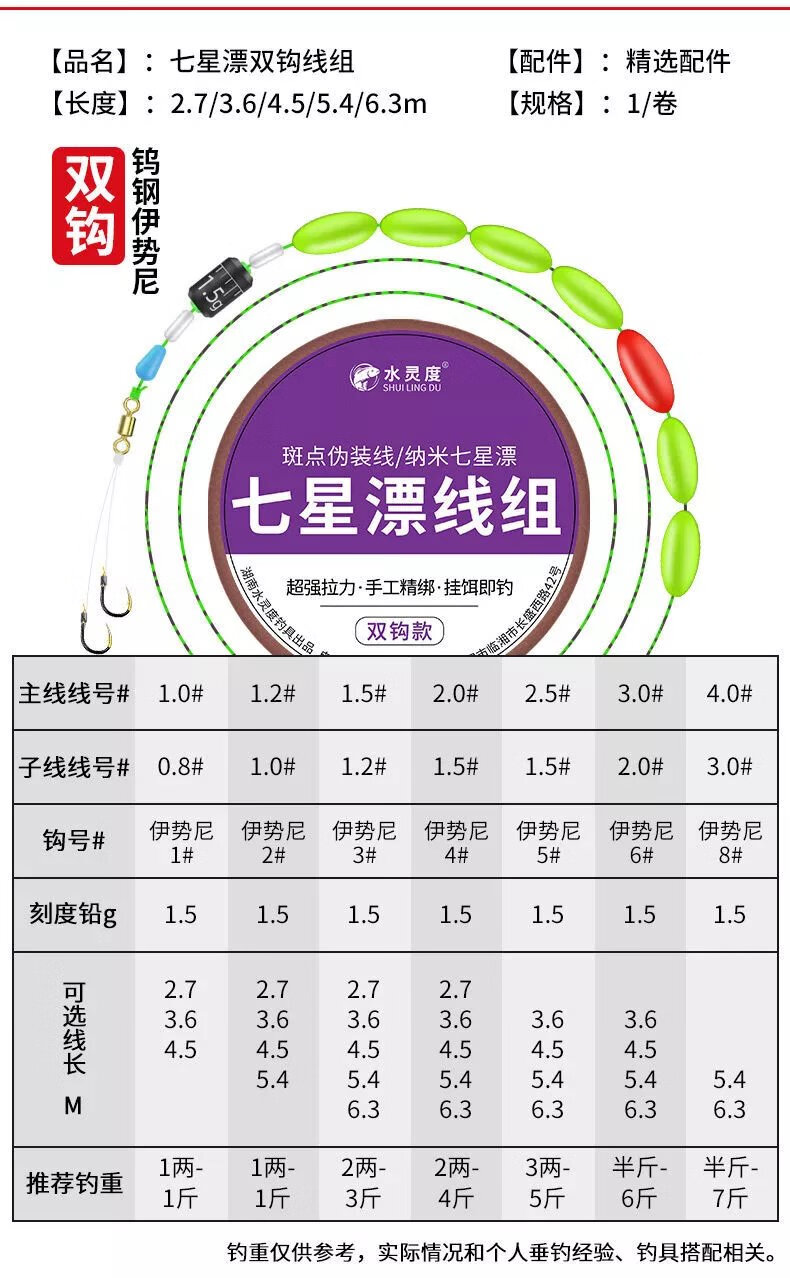 改良七星漂钓组图片