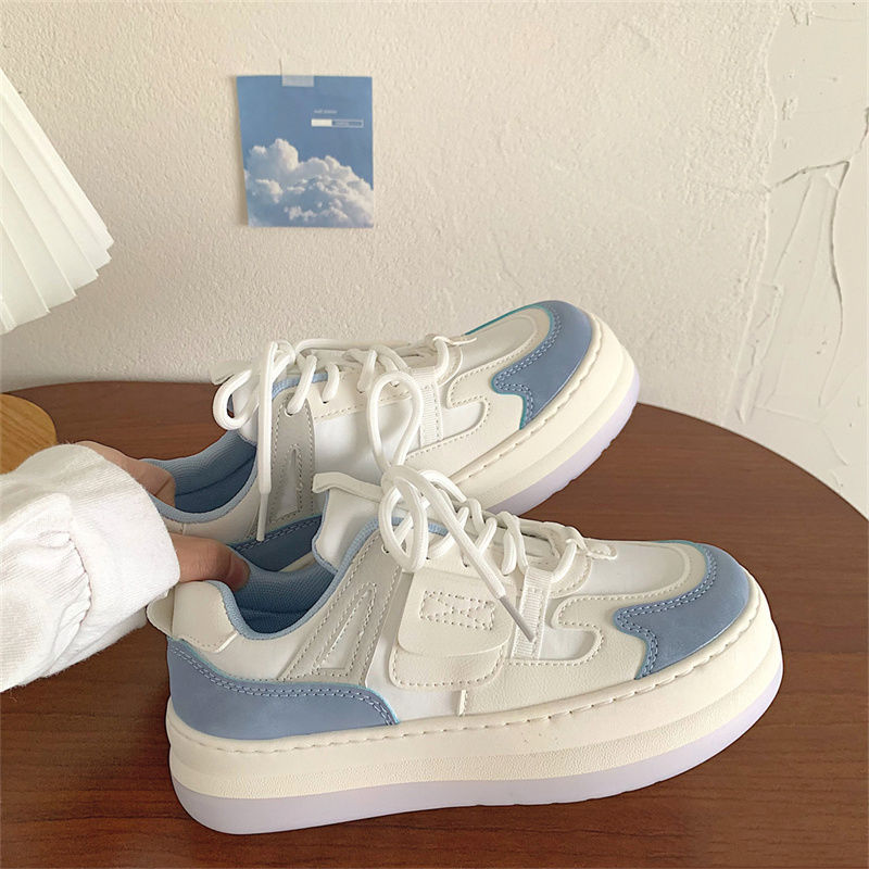 觅夕海盐鞋宽头胖头鞋子女学生日系原宿风春夏天春款休闲运动板鞋大头