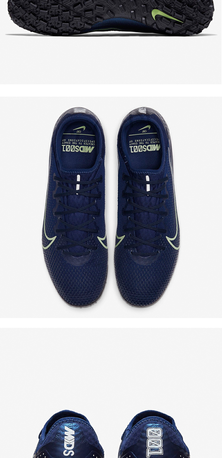 高版本纯原1/1【潮流轻奢】2019新男子低帮人草tt碎钉缓震训练足球鞋