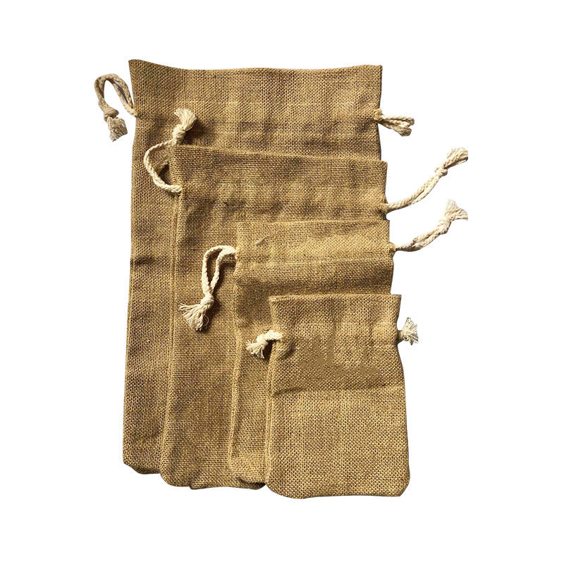 恒日晟束口袋麻袋小麻袋抽绳麻包袋礼品装饰复古风咖啡豆束口袋麻布袋