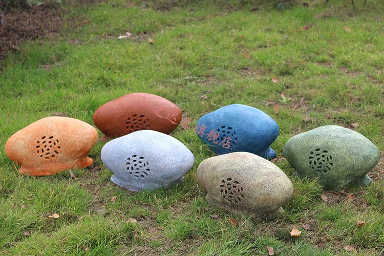 校园草坪音箱 户外防水草坪音响音箱草地石头假山公园花园小区仿石