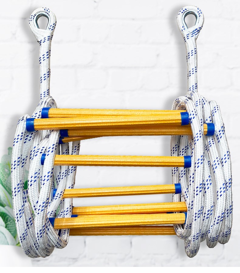 绳梯软梯消防绳救援梯户外攀爬梯子家用火灾高楼安全救生逃生挂梯 5米