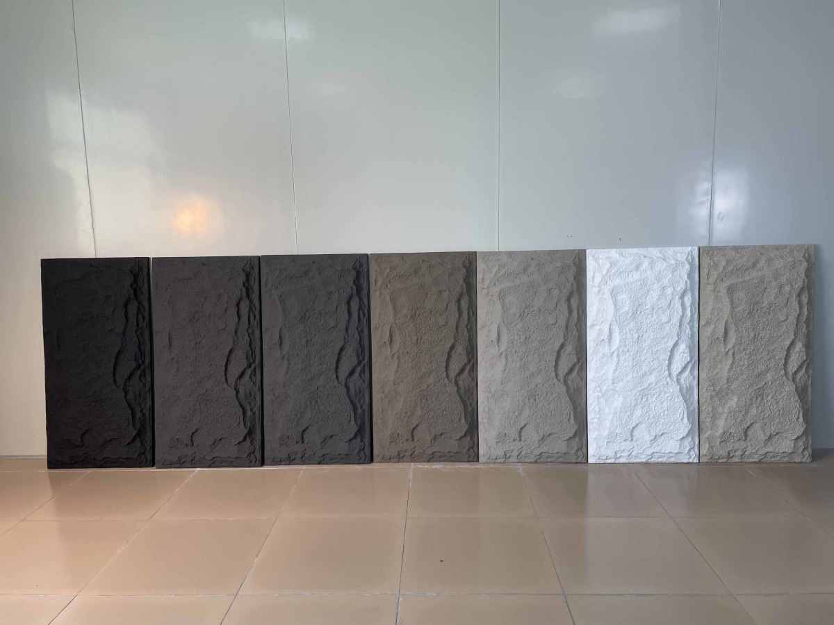 pu石皮板背景墙仿蘑菇石pu石材轻质文化石外墙岩板3d立体文化砖墙 pu