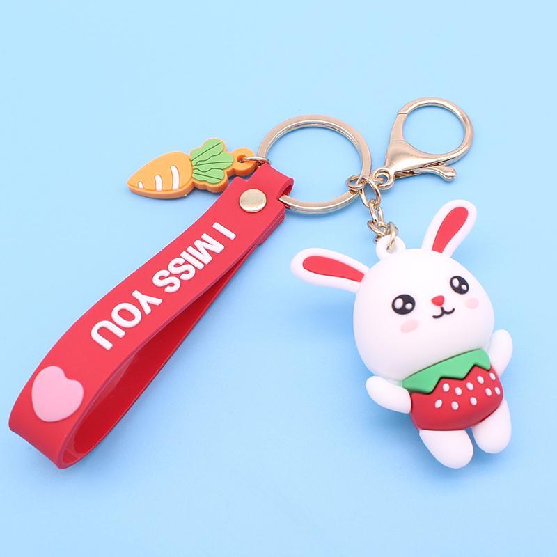 小兔子挂件韩国网红兔子简约钥匙扣可爱指甲剪耳勺书包小挂件包包挂饰