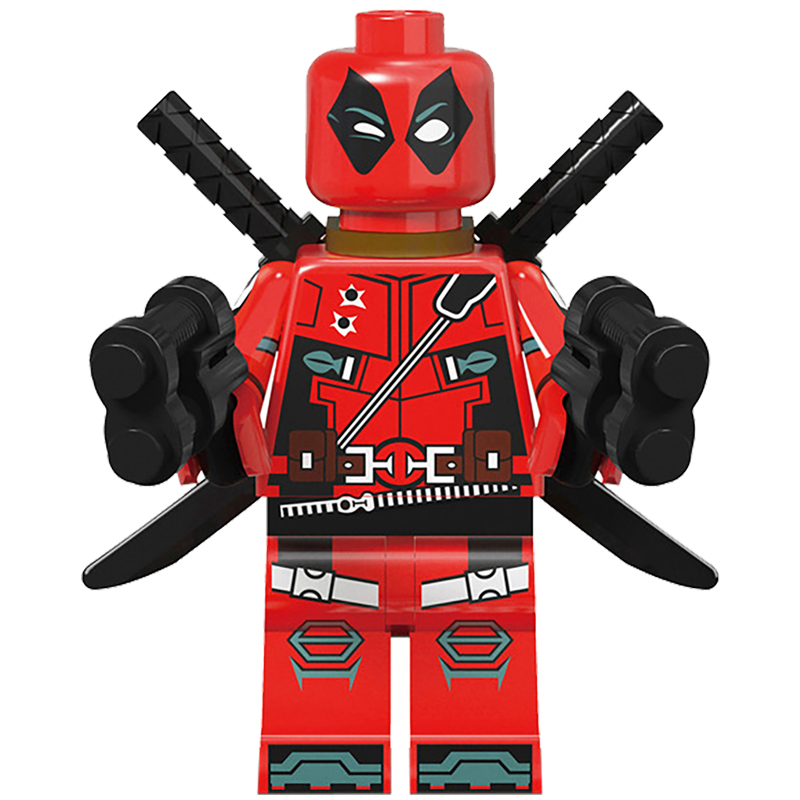 漫威英雄死侍2x战警丧钟红坦克积木人仔拼装男孩玩具 死侍 死侍犬1