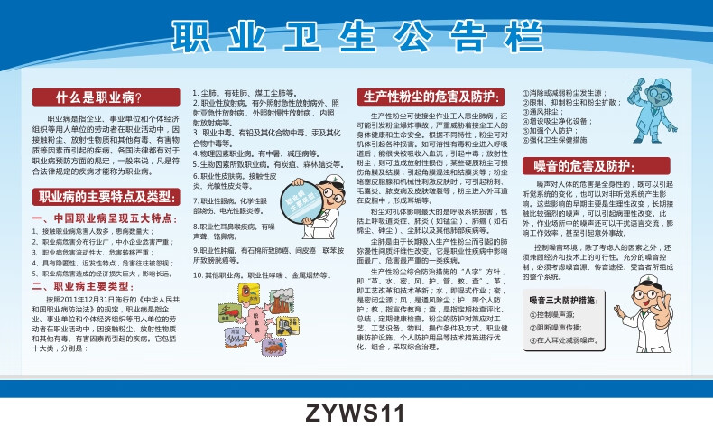 翠织星职业卫生公告栏海报宣传栏职业卫生管理制度卫生操作规程应急