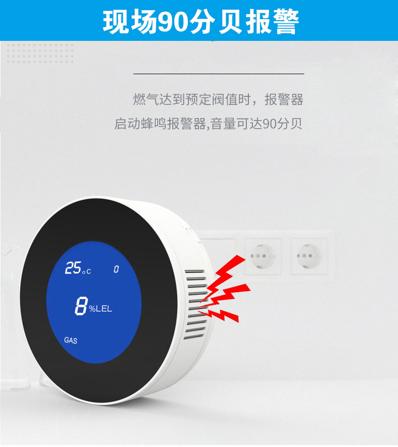 mdng小米燃氣報警器同款塗鴉智能wifizigbee手機遠程提醒廚房天然氣