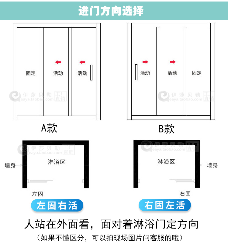 三门联动厕所卫生间干湿分离浴室隔断钢化玻璃一字形淋浴房推拉门送货