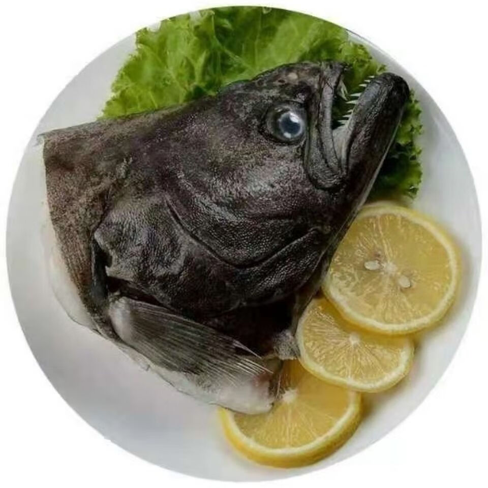 碟鱼头深海比目鱼头海鲜鸦片鱼头6一9两/只新鲜冷冻碟鱼头 4只(新鲜)