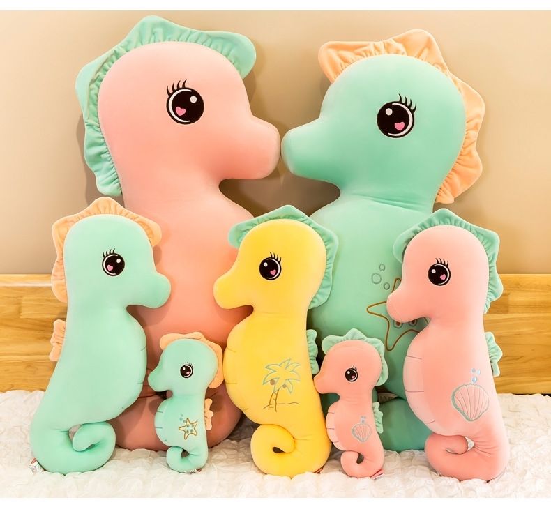 婴儿玩具小海马 毛绒玩具海马公仔孕妇长条睡觉抱枕布娃娃可爱大玩偶