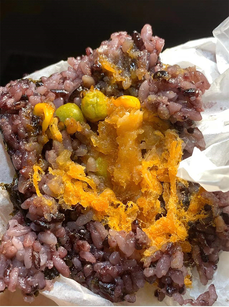 大饭团开袋即食速食手工打饭团早餐食品半成品米饭团子紫糯米三角