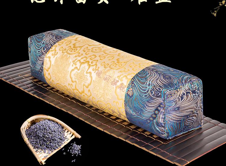 古代宫廷枕头古代颈椎枕头中国风老式仿古长方形荞麦壳菊花宫廷护颈高