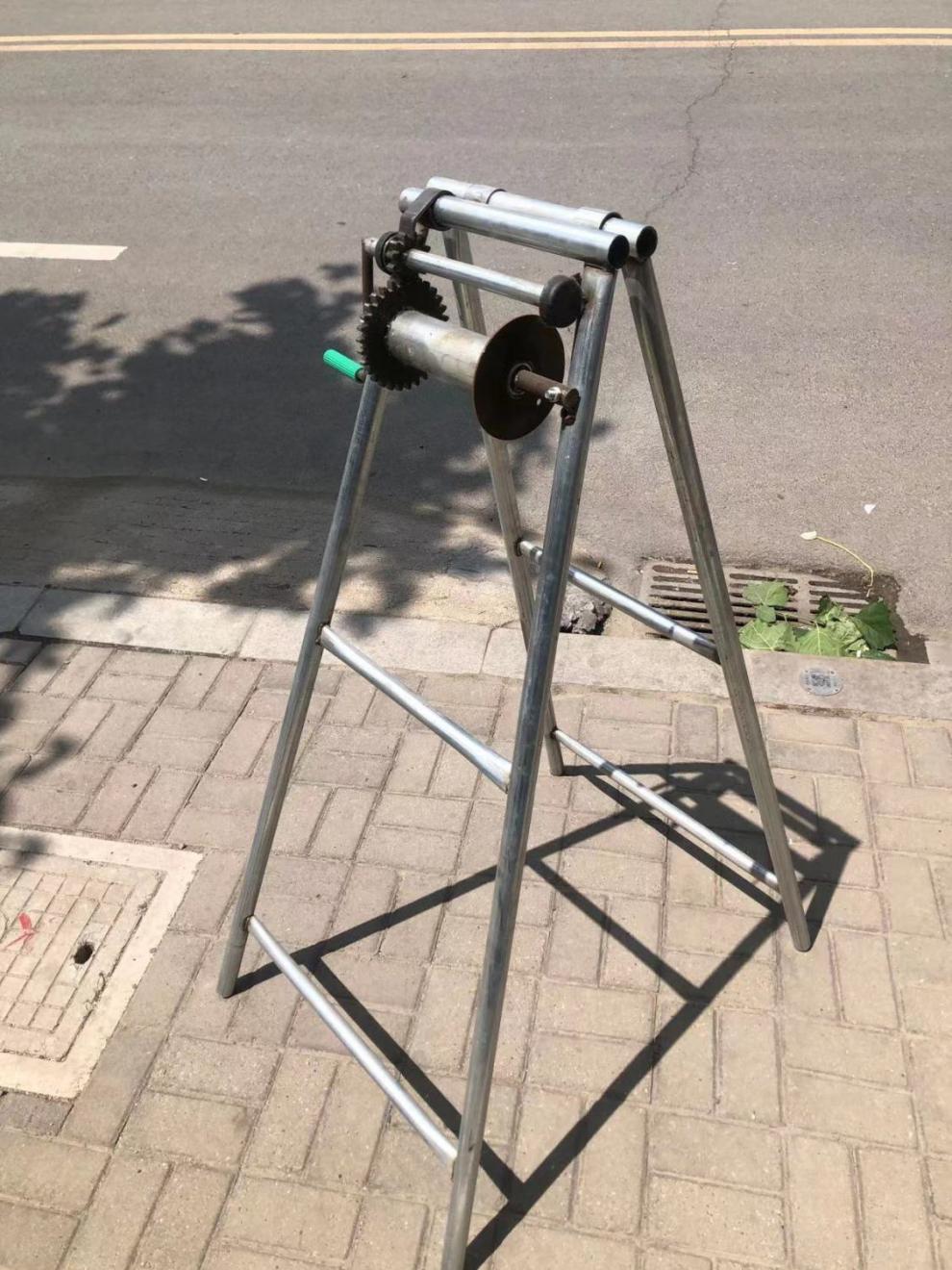 农用灌溉折叠潜水泵吊泵架子机井架子辘轳井架子镀锌钢管深井架子 圆