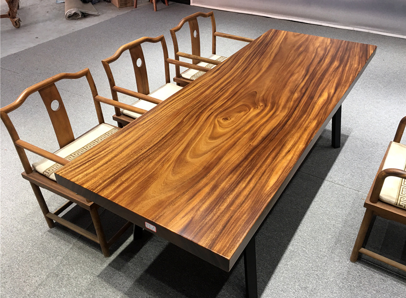 南美木大板茶桌实木原木桌办公茶台板乌金环氧树脂现代 脂现代简约