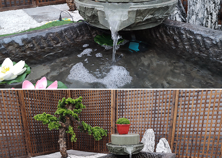 京石云生态链同款石槽鱼缸户外庭院石头养鱼池青石缸花盆老旧水槽阳台