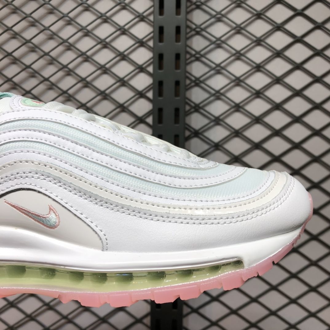 air max 97 se "pastel"马卡龙气垫女款跑步鞋透气缓震运动鞋 白粉 36