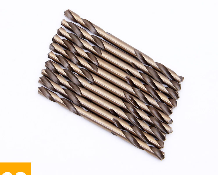 双头不锈钢麻花钻头直柄双刃高速钢手电钻铝板金属转头打孔套装 双头