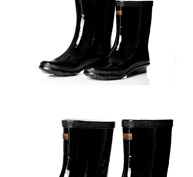 莎格莉劳保雨鞋工地工作男女橡胶雨鞋牛筋底中筒雨靴劳保水鞋防滑雨靴