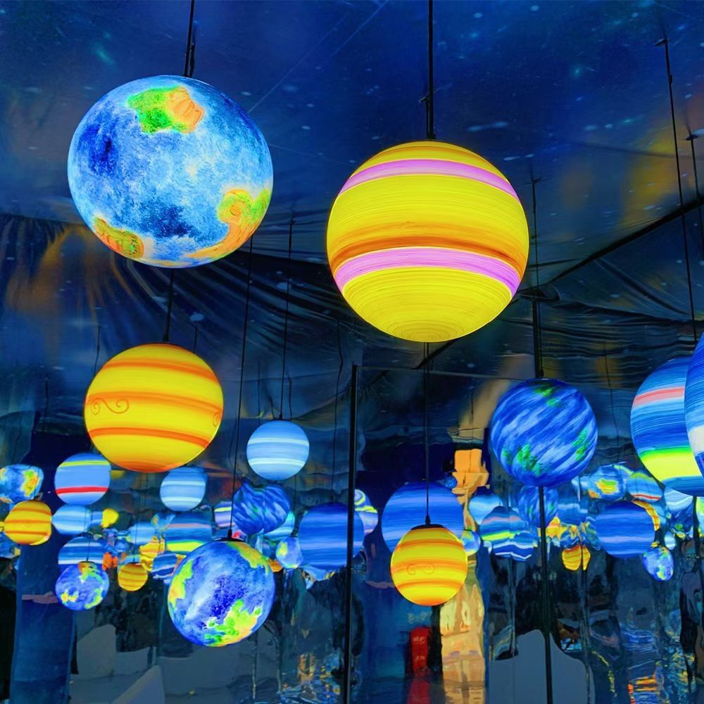 月球灯落地灯景观庭院灯饰户外美陈装饰八大星球灯创意吊灯月亮灯