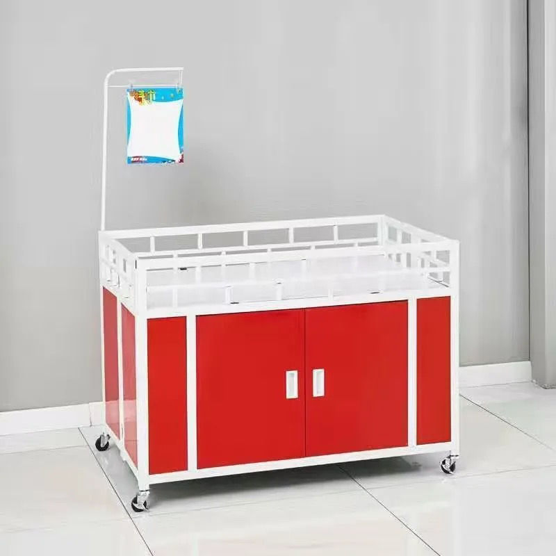 超市促销花车货架折叠多功能地摊小推车可移动带轮甩货展示台新中式