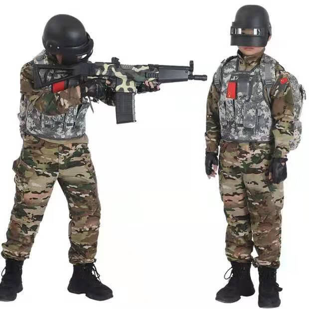玩具枪儿童特种兵防弹衣儿童吃鸡三级甲战术背心多功能迷彩作战马甲cs