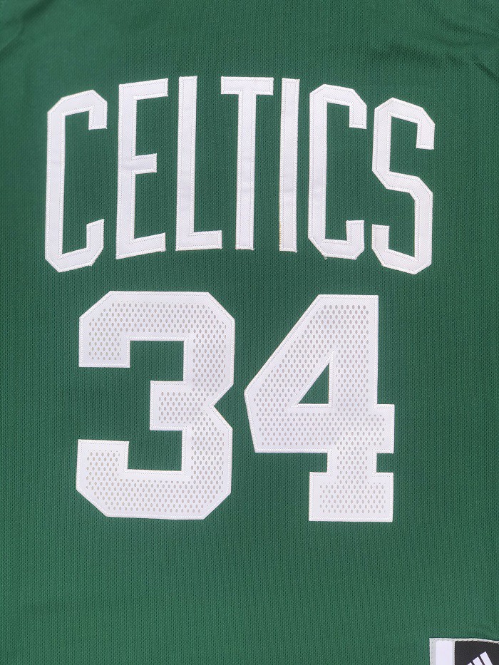 凯尔特人队34号皮尔斯球衣复古球迷版透气背心速干刺绣篮球服男女