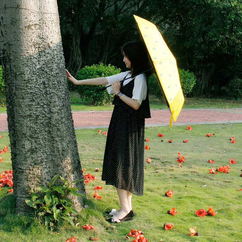 雨伞学生折叠ins风小清新文艺简约遮阳伞女小巧便携晴雨两用太阳伞
