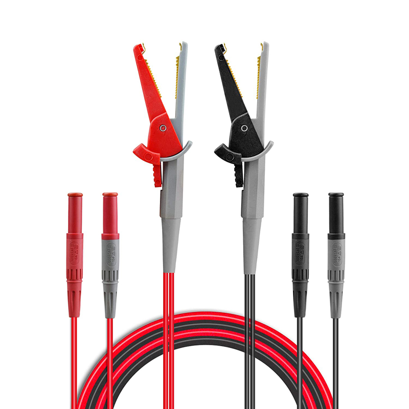 万用表鳄鱼夹4mm香蕉插孔表笔夹高品质大电流4线硅胶测试夹 bc