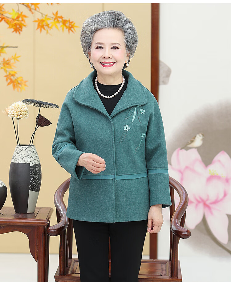 六十岁女人秋装外套图片