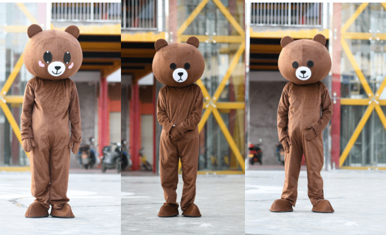 网红熊人偶服装抖音传单网红熊套装熊本熊穿卡通人偶服装求婚熊娃娃来