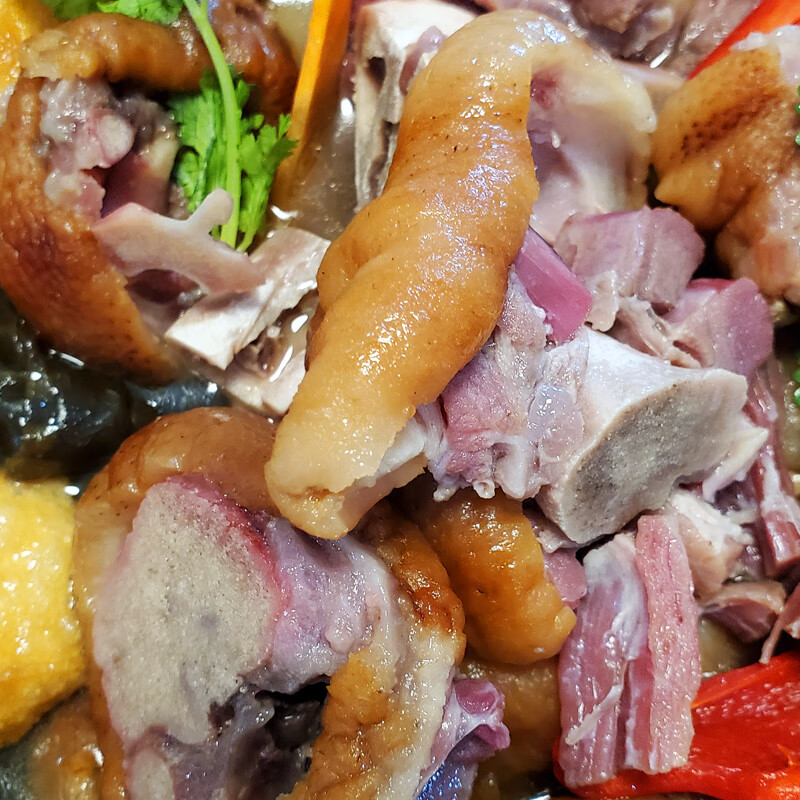 万家回味3斤装 湖北恩施腊猪蹄子农家自制特产土猪前脚柴火烟熏四川猪