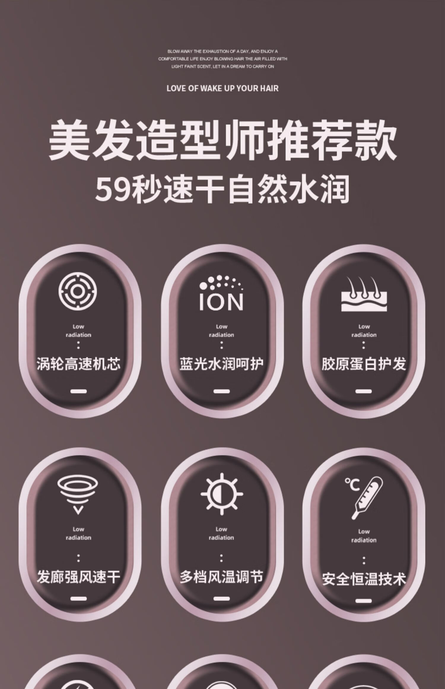 飞利浦philips同款发廊家用大风力电吹风机理发店大功率3000w蓝光护发