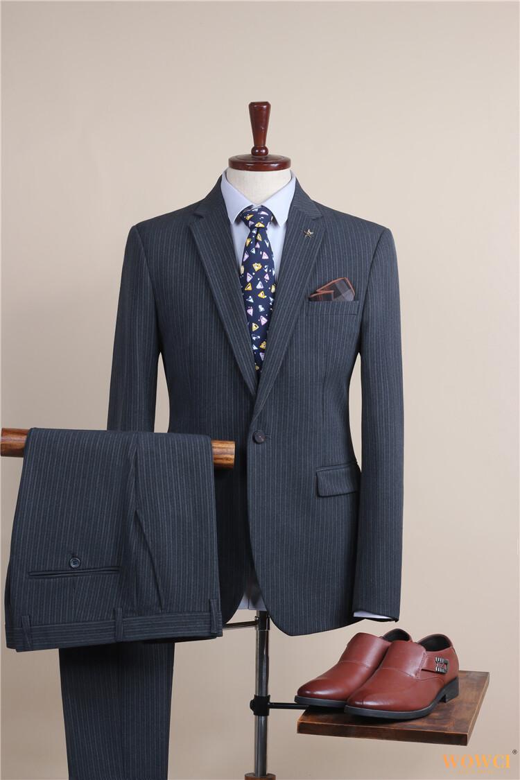 wowci 哇次高档轻奢侈品牌西服套装男商务修身小西装外套男士休闲职业