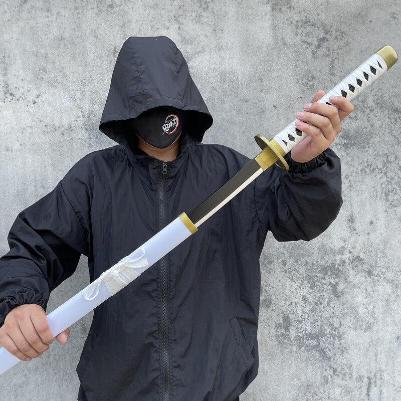 11】索隆三刀居合道木刀儿童玩具日本刃木剑cos收藏abs 黑刀秋水103cm