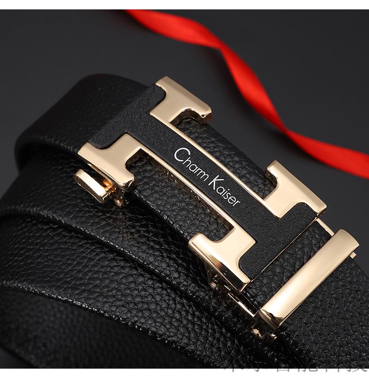 ck皮带皮带男腰带男潮年轻人小裤带休闲男士自动扣皮带ckbd8金色125cm