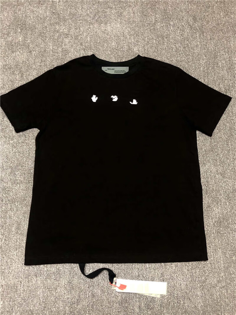 22ss夏off wilard泼墨渐变溶解箭头油画white宗教ow短袖t恤男女潮