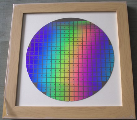 中芯国际 晶圆wafer硅片半导体光刻片晶圆摆件科技展示装裱沁岑 8英寸
