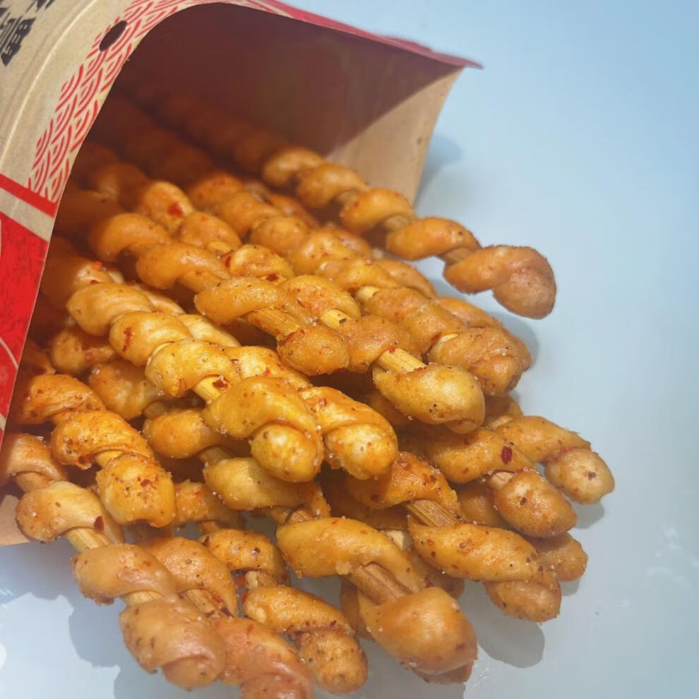 麻辣串 签子麻花串串香辣棍麻花竹签麻辣棍 8090怀旧小时候的味道