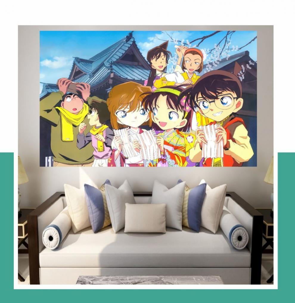 名侦探柯南海报墙纸 墙贴动漫二次元学生宿舍寝室墙面壁纸自粘卡通