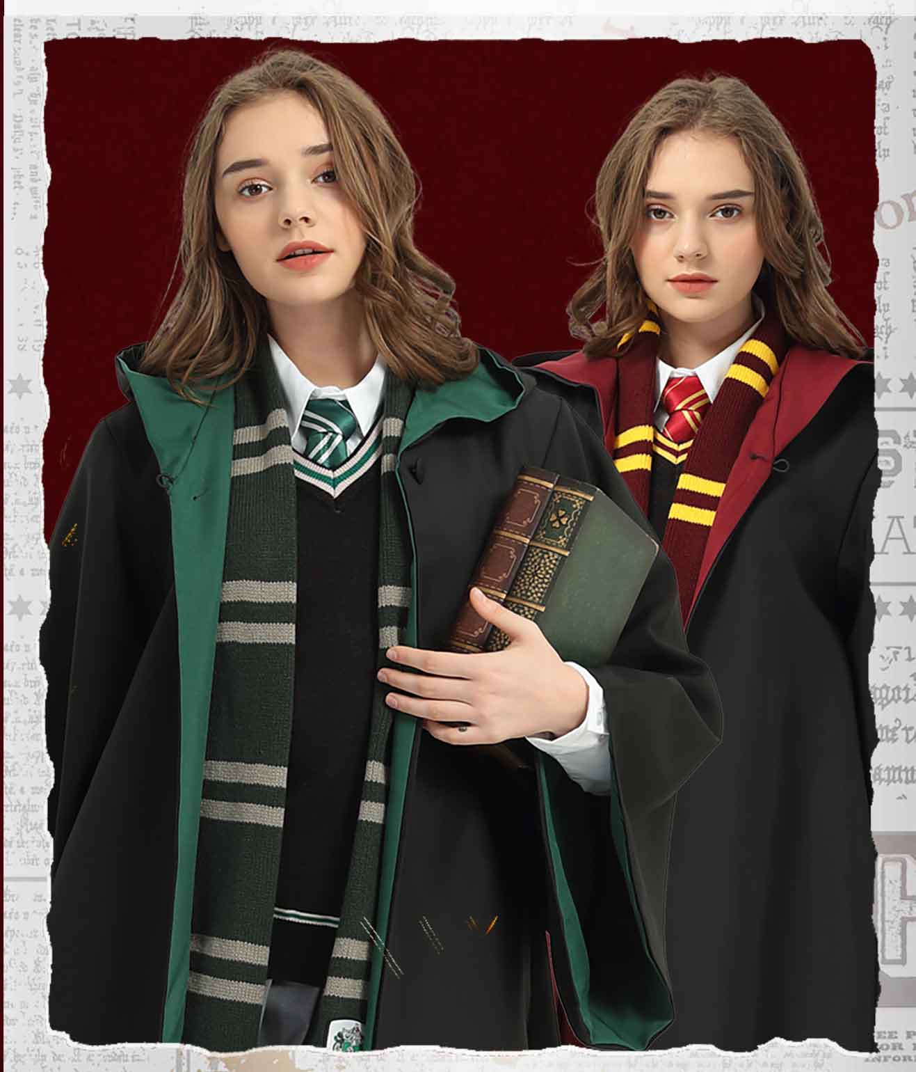 哈利波特斯莱特林cos服装usj联名魔法袍子衣服斗篷周边袍霍格沃兹校服